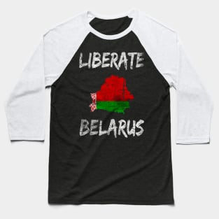 LIBERATE BELARUS PROTEST DISTRESSED Baseball T-Shirt